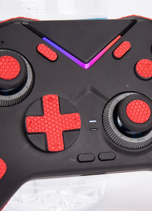 TALONGAMES FLYDIGI VADER 4 PRO / VADER 3 PRO コントローラー用 コントローラーグリップ Grip tape グリップ力強化 吸汗力強 アンチスリップテープ グリップ テープ アクションボタン図形提示付き 滑り止め カット済 1セット入り ブラック レッド