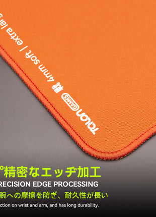TALONGAMES ゲーミングマウスパッド 戦シリーズ eSports マウスパッド ゲーミング専用 布製 クロス 滑り止め機能 ゴムベース エッジ周辺強化 安定した操作感 eスポーツ 中摩擦 Mサイズ Lサイズ 大型 ブラック オレンジ