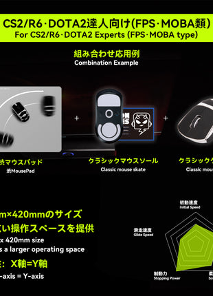 TALONGAMES 渋 シリーズ マウスパッド ゲーミングマウスパッド eSports マウスパッド 490x420x4mm 布製 クロス 高コントロール 滑り止め機能 ゴムベース エッジ周辺強化 Lサイズ【 日本正規代理店保証品 】