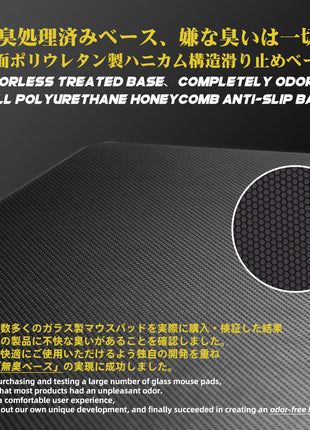 TALONGAMES ガラス ゲーミングマウスパッド 大型 プロ仕様 スピードタイプ 超高温強化ガラス 超スムーズ 極薄2mm設計 アニメ 高精度操作 耐久・静音設計 滑り止め 月面デザイン 490×420mm ゲーミング マウスパッド ULTRA PAD ホワイト