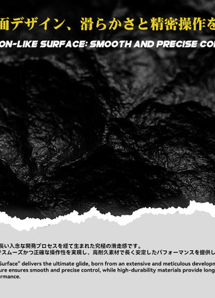 TALONGAMES ガラス ゲーミングマウスパッド 大型 プロ仕様 スピードタイプ 超高温強化ガラス 超スムーズ 極薄2mm設計 アニメ 高精度操作 耐久・静音設計 滑り止め 月面デザイン 490×420mm ゲーミング マウスパッド ULTRA PAD ホワイト