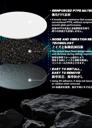 TALONGAMES 雲シリーズ マウスソール 汎用 クロスマウスパッド専用6mm 円形 48個入り ユニバーサル 高耐久 耐摩耗 スピード マウススケート 低ノイズ ゲーミングマウス 【 日本正規代理店保証品 】