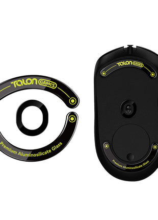 【 強化ガラス素材 】 TALONGAMES マウスソール マウス フィート Logicool G703 / G603 / G403 用 ゲーミング マウス 交換用 ラウンドエッヂ加工 高耐久 超低摩擦 Super Smooth Glide【 日本正規代理店保証品 】( センサー周りのソール付き )