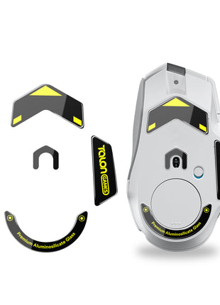 [ 強化ガラス素材 ] TALONGAMES マウスソール フィート Logicool G502 X PLUS LIGHTSPEED ワイヤレス RGB / Logicool G502 X LIGHTSPEED ワイヤレス / Logicool G502 X 有線 用 ラウンドエッヂ加工 ブラック【 日本正規代理店保証品 】(センサー周りのソール付き) (TB32)