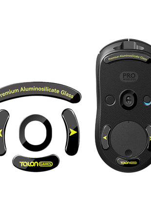 【日本発送】【 強化ガラス素材 】 TALONGAMES マウスソール マウス フィート Logicool G PRO Wireless ワイヤレス 無線 GPW 用 ゲーミング マウス ラウンドエッヂ加工 超低摩擦 Super Smooth Glide ブラック (センサー周りのソール付き) 【 日本正規代理店保証品 】(TB28)