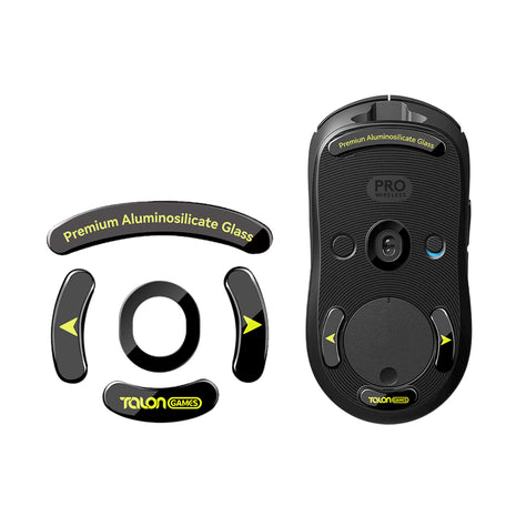 【日本発送】【 強化ガラス素材 】 TALONGAMES マウスソール マウス フィート Logicool G PRO Wireless ワイヤレス 無線 GPW 用 ゲーミング マウス ラウンドエッヂ加工 超低摩擦 Super Smooth Glide ブラック (センサー周りのソール付き) 【 日本正規代理店保証品 】(TB28)