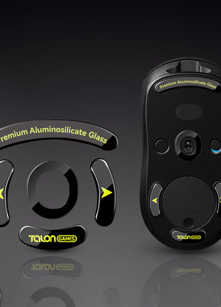 【日本発送】【 強化ガラス素材 】 TALONGAMES マウスソール マウス フィート Logicool G PRO Wireless ワイヤレス 無線 GPW 用 ゲーミング マウス ラウンドエッヂ加工 超低摩擦 Super Smooth Glide ブラック (センサー周りのソール付き) 【 日本正規代理店保証品 】(TB28)