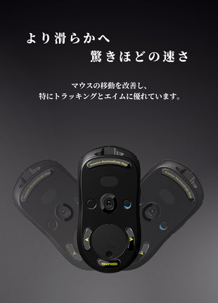 【日本発送】【 強化ガラス素材 】 TALONGAMES マウスソール マウス フィート Logicool G PRO Wireless ワイヤレス 無線 GPW 用 ゲーミング マウス ラウンドエッヂ加工 超低摩擦 Super Smooth Glide ブラック (センサー周りのソール付き) 【 日本正規代理店保証品 】(TB28)
