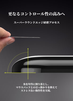【日本発送】【 強化ガラス素材 】 TALONGAMES マウスソール マウス フィート Logicool G PRO Wireless ワイヤレス 無線 GPW 用 ゲーミング マウス ラウンドエッヂ加工 超低摩擦 Super Smooth Glide ブラック (センサー周りのソール付き) 【 日本正規代理店保証品 】(TB28)
