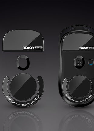 強化ガラス素材 TALONGAMES マウスソール Logicool G PRO X SUPERLIGHT ワイヤレス 用 ゲーミング マウス 交換用 ラウンドエッヂ加工 高耐久 超低摩擦 Super Smooth Glide ブラック  ( センサー周りのソール付き )  【 日本正規代理店保証品 】(TB31)