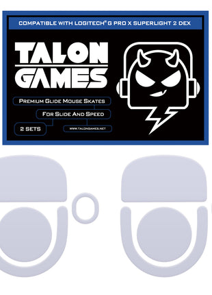 TALONGAMES マウスソール ロジクール Logicool G Pro X Superlight 2 DEX Wireless ワイヤレス 用 2セット入リ プレミアム グライド マウススケート マウスフィート 用 2sets 高耐久 超低摩擦 SuperSmooth 交換用【国内正規品】