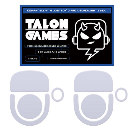TALONGAMES マウスソール ロジクール Logicool G Pro X Superlight 2 DEX Wireless ワイヤレス 用 2セット入リ プレミアム グライド マウススケート マウスフィート 用 2sets 高耐久 超低摩擦 SuperSmooth 交換用【国内正規品】