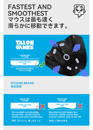 TALONGAMES マウスソール ロジクール Logicool G304 G305 用 交換用 2セット入り プレミアム グライド マウススケート マウスフィート 高耐久 超低摩擦 Super Smooth Glide【 日本正規代理店保証品 】(TA18)