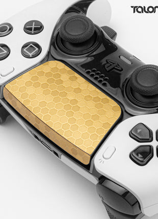 TALONGAMES PS5 DualSense Edge コントローラー 用 タッチパッド プロテクター PlayStation5 ワイヤレスコントローラー 用 保護シール 保護テープ タッチパッドカバー 爽やかな触り心地 (ハニカムゴールド) (TD38)