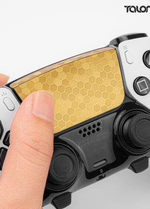 TALONGAMES PS5 DualSense Edge コントローラー 用 タッチパッド プロテクター PlayStation5 ワイヤレスコントローラー 用 保護シール 保護テープ タッチパッドカバー 爽やかな触り心地 (ハニカムゴールド) (TD38)