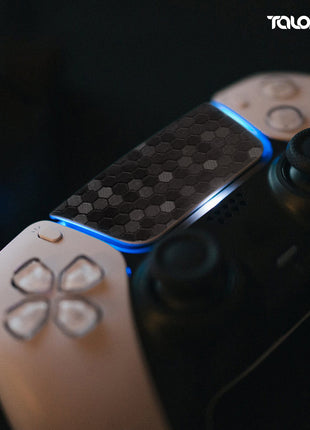 TALONGAMES PS5 DualSense コントローラー 用 タッチパッド プロテクター PlayStation5 コントローラー 用 保護シール 2個入り  取り付け簡単 簡単保護  保護テープ 保護スキン タッチパッドカバー ( ハニカムブラック )(TD44)
