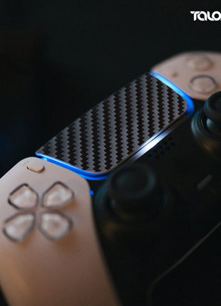 TALONGAMES PS5 DualSense コントローラー 用 タッチパッド プロテクター PlayStation5 コントローラー 用 保護シール 2個入り 取り付け簡単 簡単保護 保護テープ 保護スキン タッチパッドカバー (カーボンファイバブラック)(TD11)