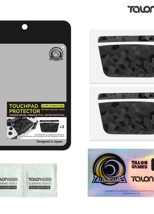 TALONGAMES PS5 DualSense Edge コントローラー 用 タッチパッド プロテクター PlayStation5 ワイヤレスコントローラー 用 保護シール 保護テープ タッチパッドカバー 爽やかな触り心地 (3D ダイヤモンドブラック) (TD42)