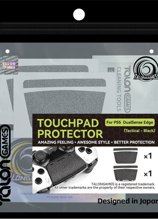 TALONGAMES PS5 DualSense Edge コントローラー用 タッチパッド プロテクター PlayStation5 コントローラー 用 保護シール  2個入り 貼り付け簡単 簡単保護 保護テープ 保護シール タッチパッドカバー (タクティカルブラック)(TD62)