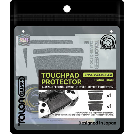 TALONGAMES PS5 DualSense Edge コントローラー用 タッチパッド プロテクター PlayStation5 コントローラー 用 保護シール  2個入り 貼り付け簡単 簡単保護 保護テープ 保護シール タッチパッドカバー (タクティカルブラック)(TD62)
