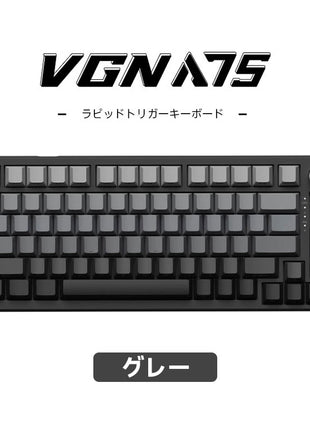 【送料無料】VGN A75 ラピッドトリガー ゲーミングキーボード ガスケットキーボード OUTEMU 磁気スイッチ 75キー Type-Cケーブル ホットスワップ対応 PCB RGBバックライト搭載 OEM PBTキーキャップ