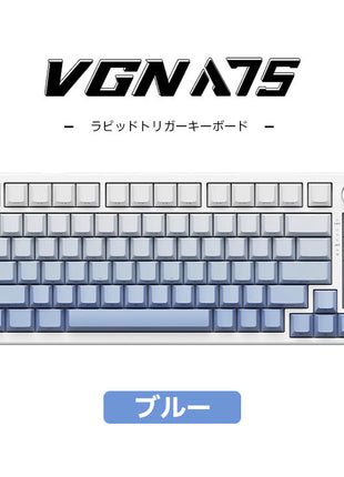 【送料無料】VGN A75 ラピッドトリガー ゲーミングキーボード ガスケットキーボード OUTEMU 磁気スイッチ 75キー Type-Cケーブル ホットスワップ対応 PCB RGBバックライト搭載 OEM PBTキーキャップ