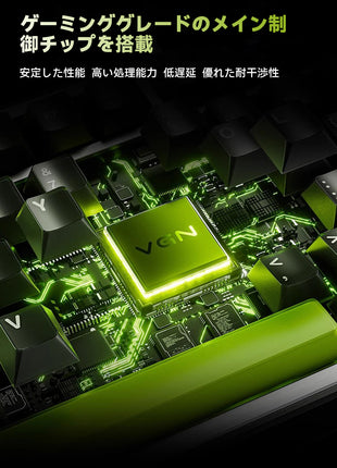 【無線接続可能RTキーボード】VGN Neon 75 ラピッドトリガー ゲーミングキーボード RTキーボード RT精度 0.005MM ガスケットキーボード TTC 磁気スイッチ 75キー Type-Cケーブル ホットスワップ対応 PCB RGBバックライト搭載 OEM キーキャップ
