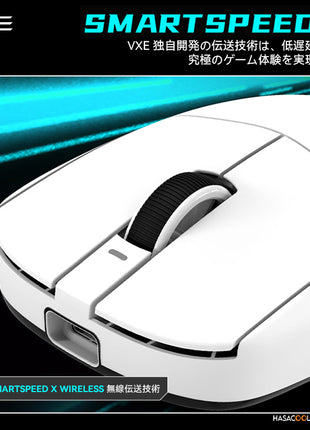 VXE DRAGONFLY  R1 ゲーミングマウス ワイヤレス 無線 超軽量  51グラム PAW3395 BEKEN 2.4Ghz/USB-C/BLUETOOTH接続  バッテリー最大40時間持続  2色選択可能
