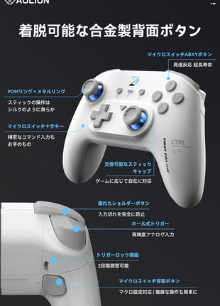 ZD Yシリーズ Shadow Wing ゲ一ムコントロ一ラ一 コントローラー ワイヤレス プロコン PCコントローラー PC / Steam / Switch / Android 全対応 ホール効果ジョイスティック ホール効果トリガー スリーモード接続 リニアトリガー 500Hz