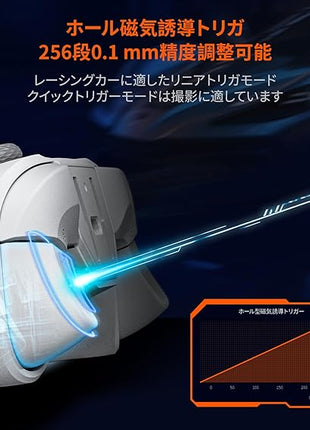 BIGBIG WON Gale コントローラー 2.4Gワイヤレス switch スイッチ PCコントローラー 充電ベース付きのBluetooth Switchゲームパッド、PCアプリの設定制御、4つのカスタムボタン、Switch/Switch Lite/Switch OLED/Windows/Android/IOSに対応（ブラック / ホワイト）