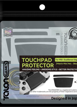 TALONGAMES PS5 DualSense Edge コントローラー用 タッチパッド プロテクター PlayStation5 コントローラー 用 保護シール  2個入り 貼り付け簡単 簡単保護 保護テープ 保護シール タッチパッドカバー( ハニカムブラック ) (TD41)